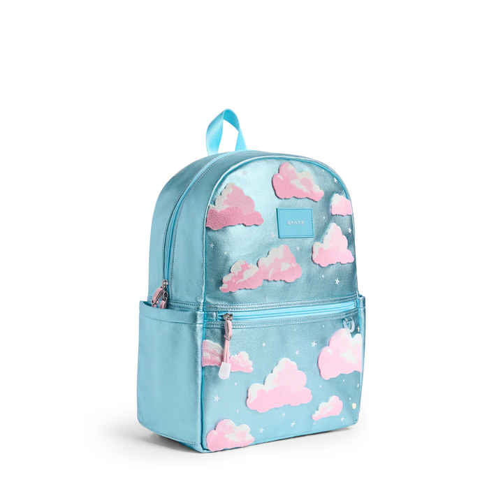 State Bags Kane Kids Backpack - Metallic | Clouds