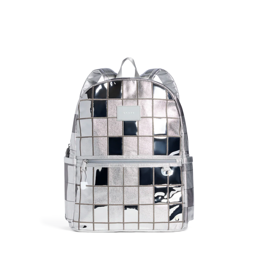 >State Bags Kane Kids Double Pocket Backpack - Metallic | Discoballs