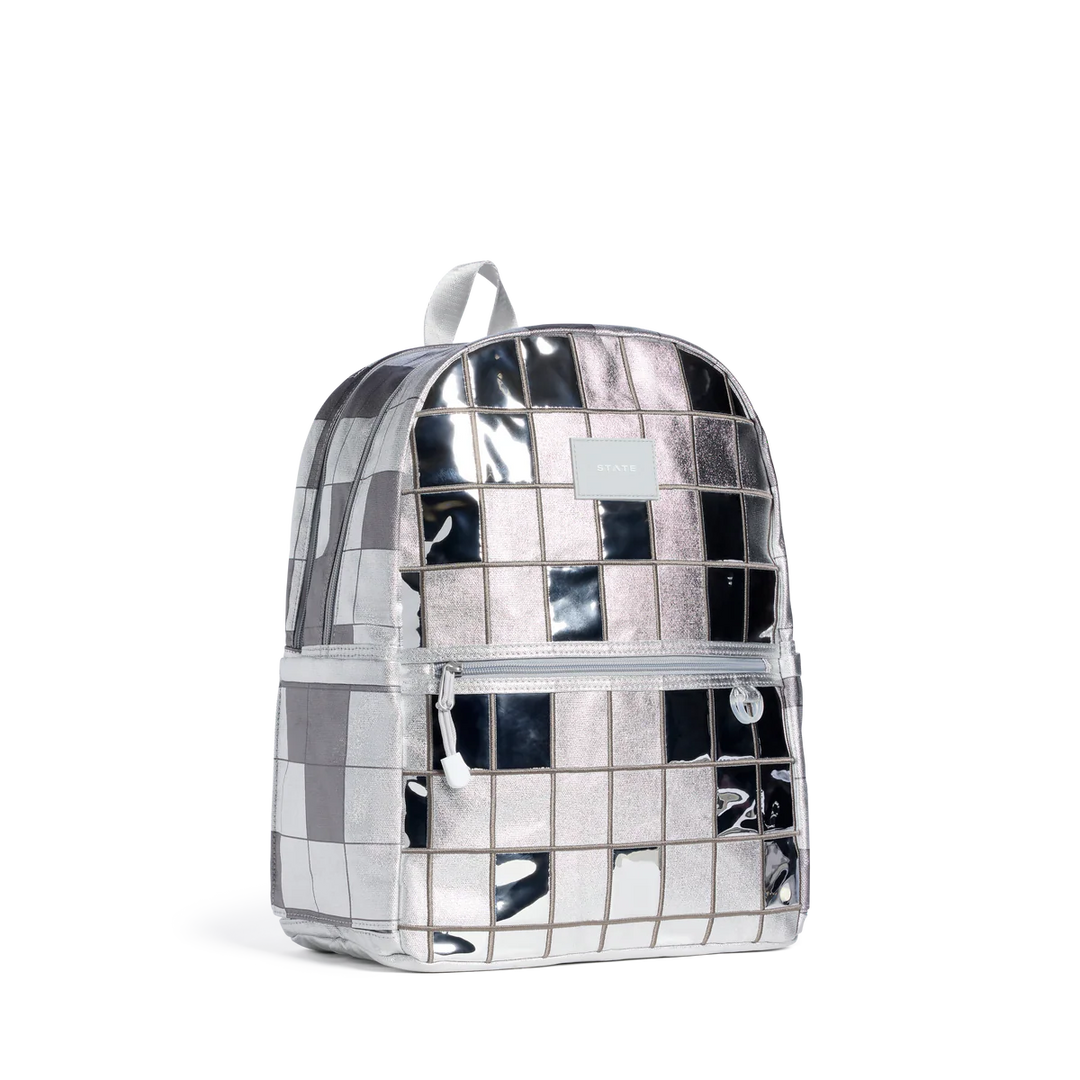 >State Bags Kane Kids Double Pocket Backpack - Metallic | Discoballs
