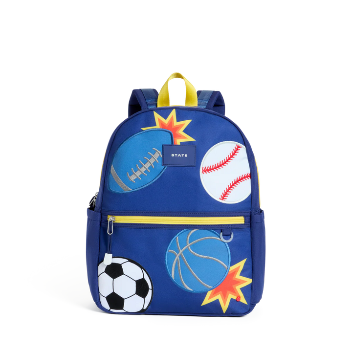 >State Bags Kane Kids Backpack in Patchwork Sports