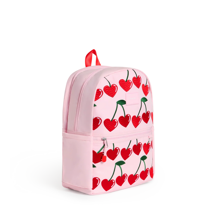 State Bags Kane Kids Double Pocket Backpack - CHERRY