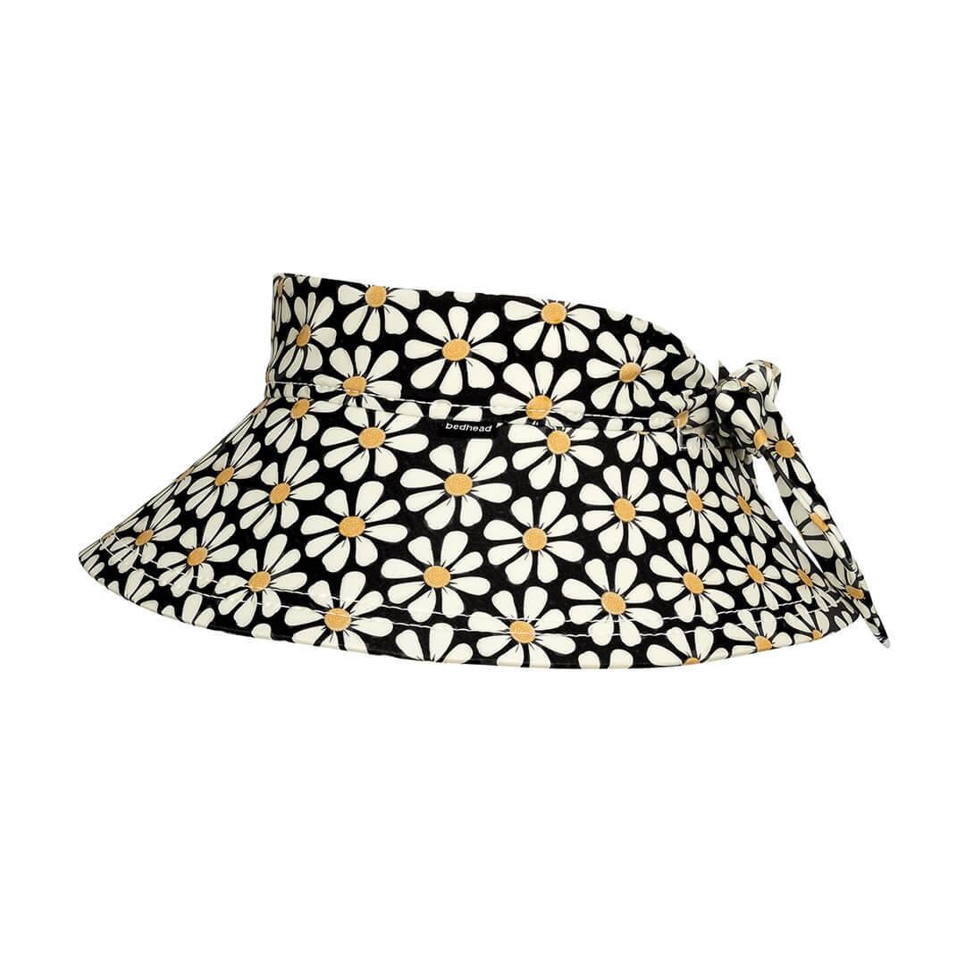 Bedhead Ladies UPF50+ Wide Brim Chlorine Resistant Visor Swim Sun Hat - Daisy
