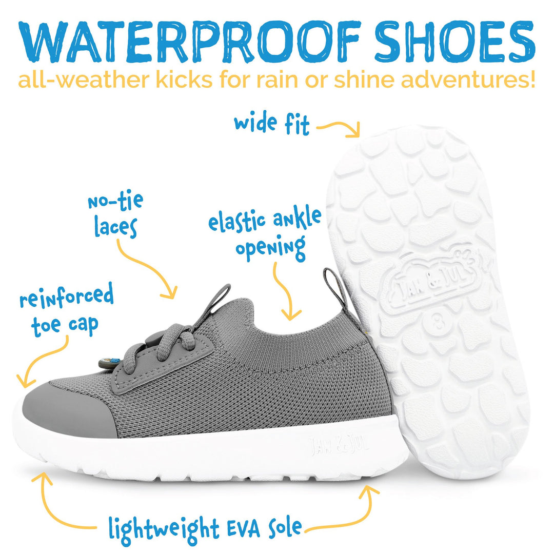 >Jan & Jul Kids Waterproof Shoes - Grey