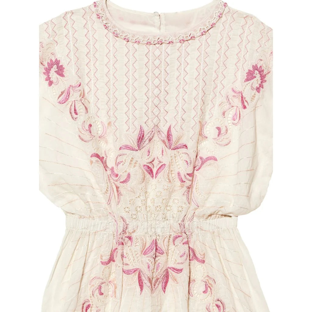 Tutu Du Monde Girl's COPACABANA Samba Embroidered Kaftan - Milk