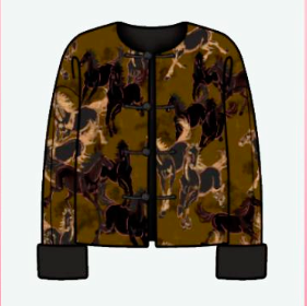 >Nian 年衣 成人亲子款 大展鸿图中式外套 - 驼色