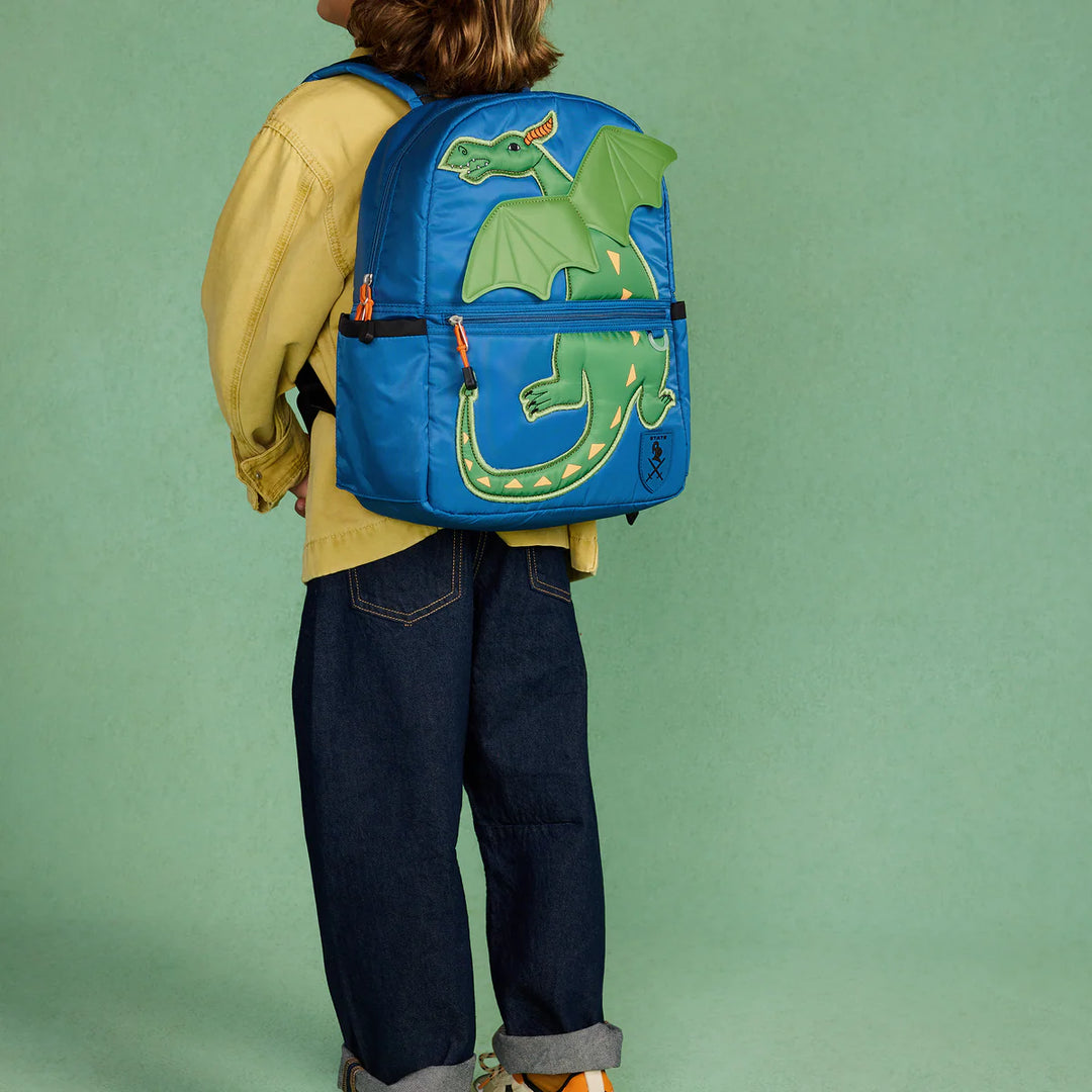 >State Bags Kane Kids Backpack in Nylon Puffer | Dragon