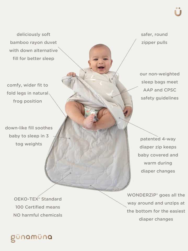 Gunamuna Baby 1.0 TOG Long Sleeve Sleep Bag - Woof