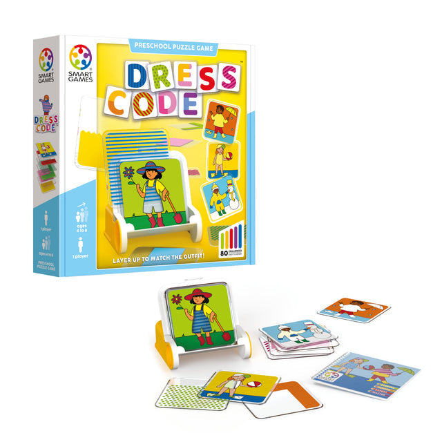 SMART Games Dress Code Stacking Game (80 Challenges) Ages 4Y+