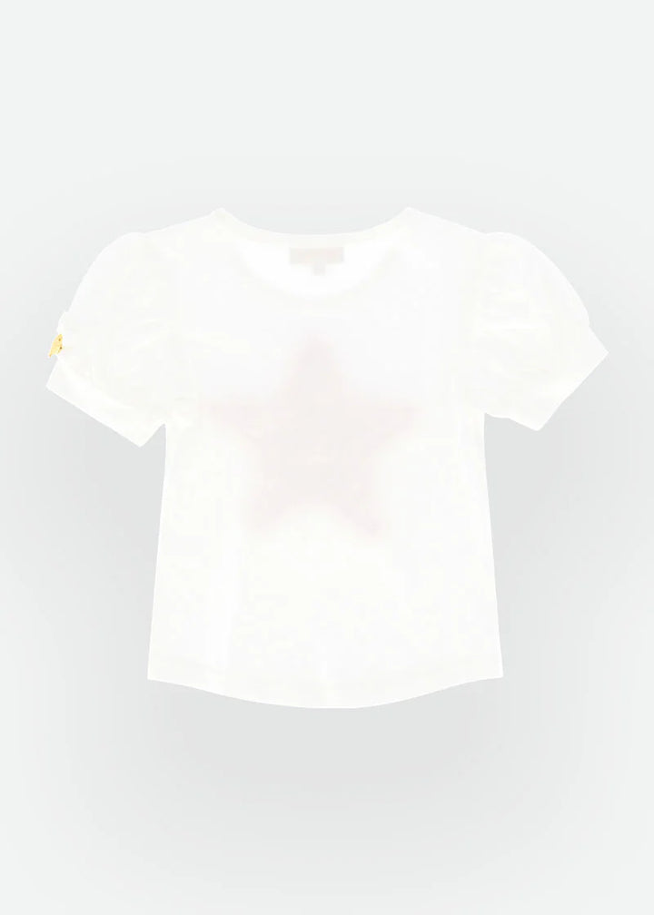 Angel's Face Kids Girls Suvannah Pink Ruffle Star Tee - Snowdrop