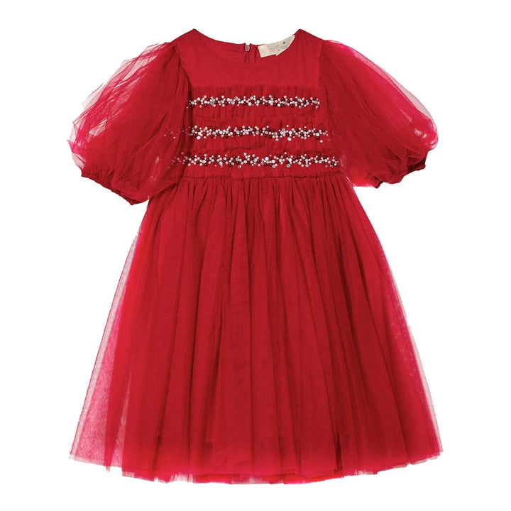 Tutu Du Monde Girl's JINGLE BELLES Serephine Tulle Dress - Red Velvet