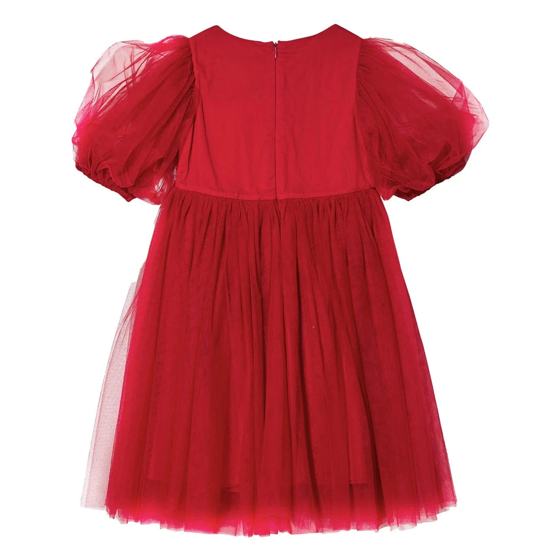 Tutu Du Monde Girl's JINGLE BELLES Serephine Tulle Dress - Red Velvet