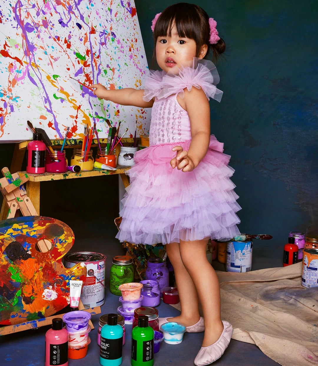 Tutu Du Monde Baby Girl's Bebe Brushwork Tutu Dress Candy Floss Mix