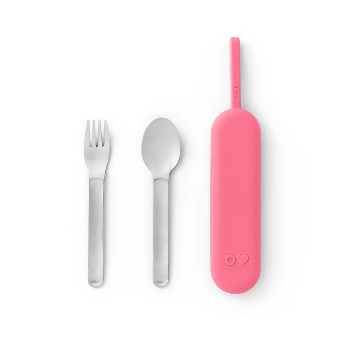 OmieBox UP Lunch Box Fork, Spoon + Pod Set [4-color]