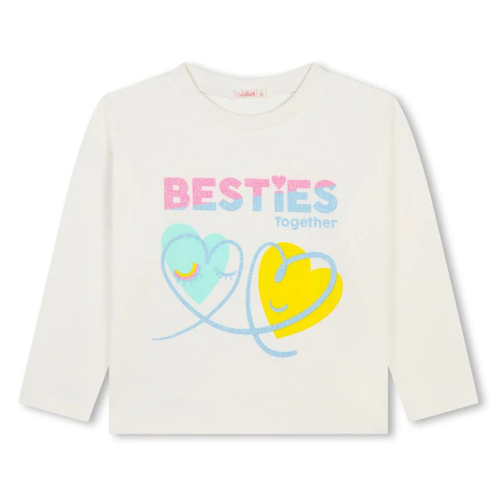 Billieblush Girls Ivory Besties Together T-Shirt - 10Y