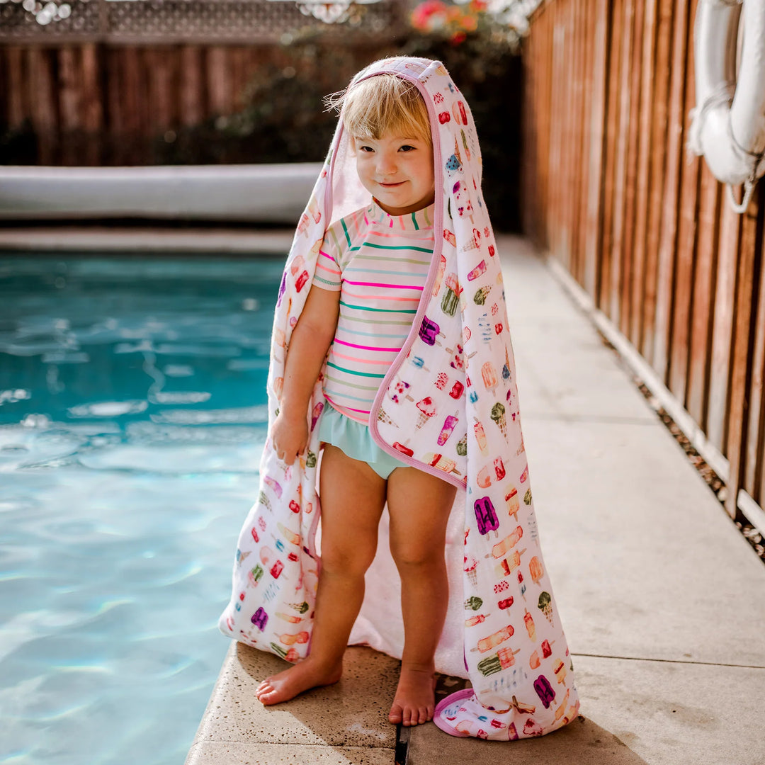 Little Unicorn Big Kid Hooded Towel - Brain Freeze
