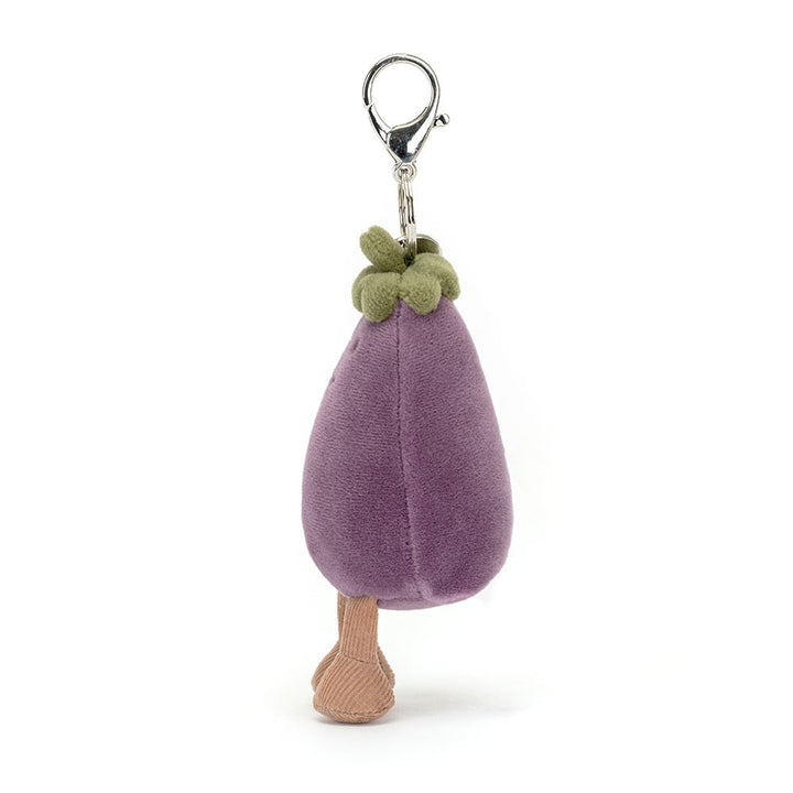 Jellycat Vivacious Vegetable Eggplant Bag Charm 6.7in x 2in x 2in