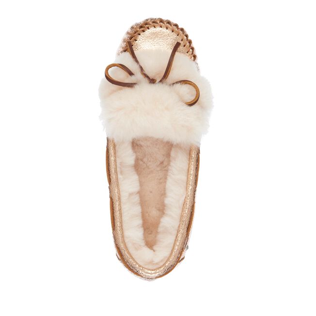 EMU AUSTRALIA Women's Amity Cuff Crackled Moccasin Slipper