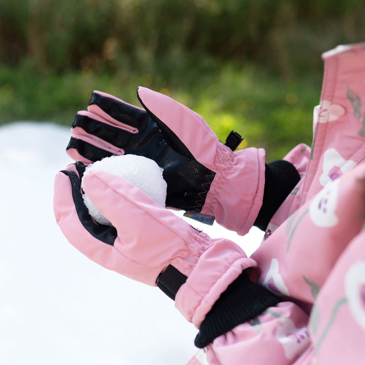 >Jan & Jul Kids Waterproof Snow Gloves - Dusty Pink