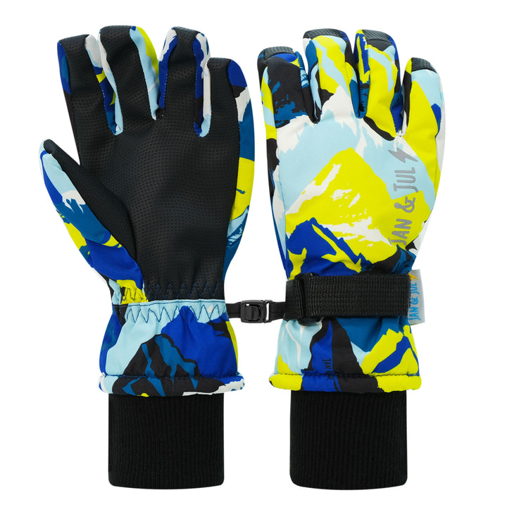 >Jan & Jul Kids Waterproof Snow Gloves - Neon Peaks