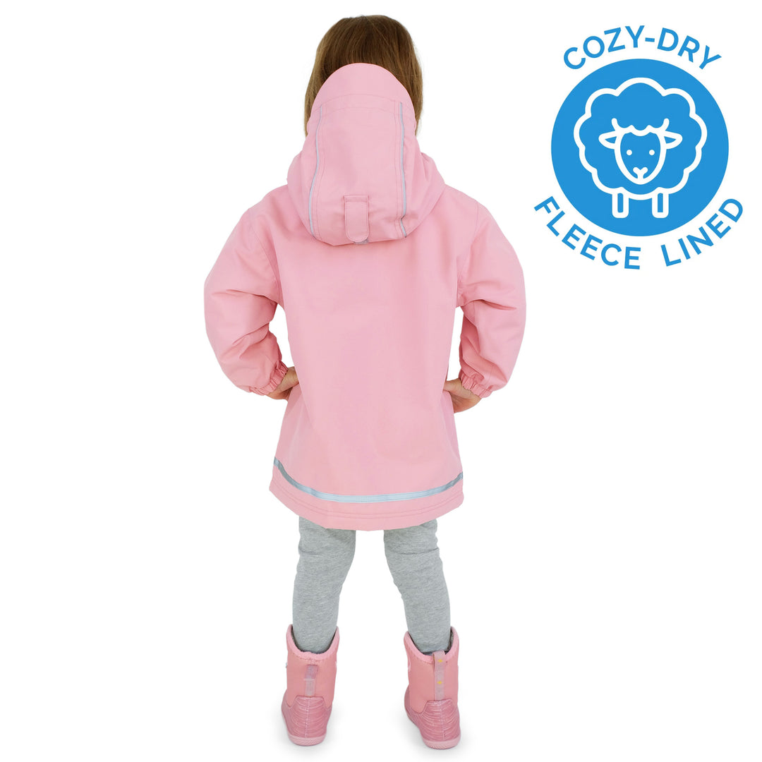 >Jan & Jul Kids Cozy-Dry Waterproof Rain Jacket - Dusty Pink
