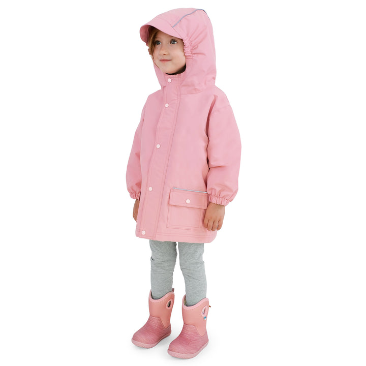 >Jan & Jul Kids Cozy-Dry Waterproof Rain Jacket - Dusty Pink