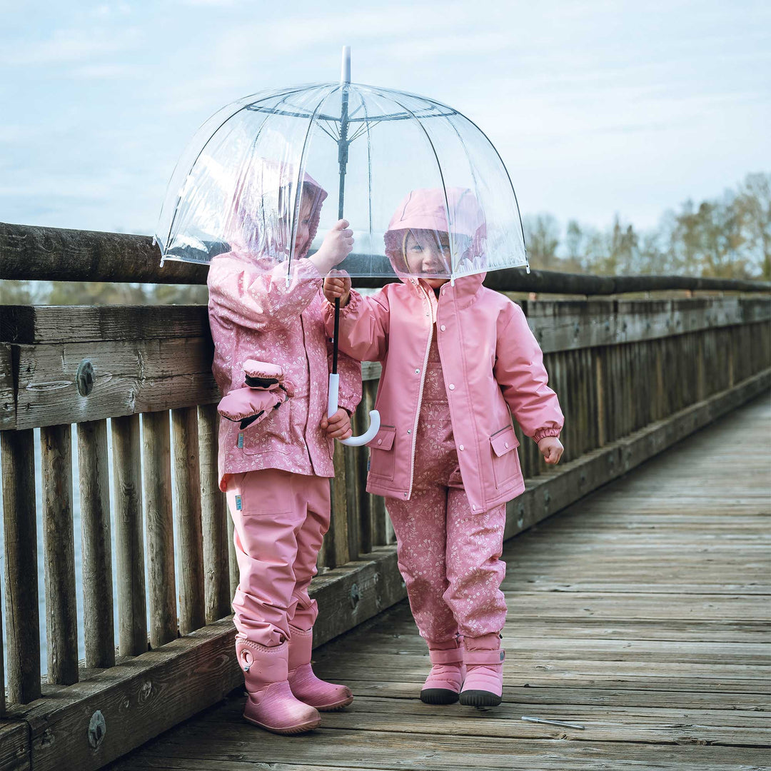 >Jan & Jul Kids Cozy-Dry Waterproof Rain Jacket - Dusty Pink