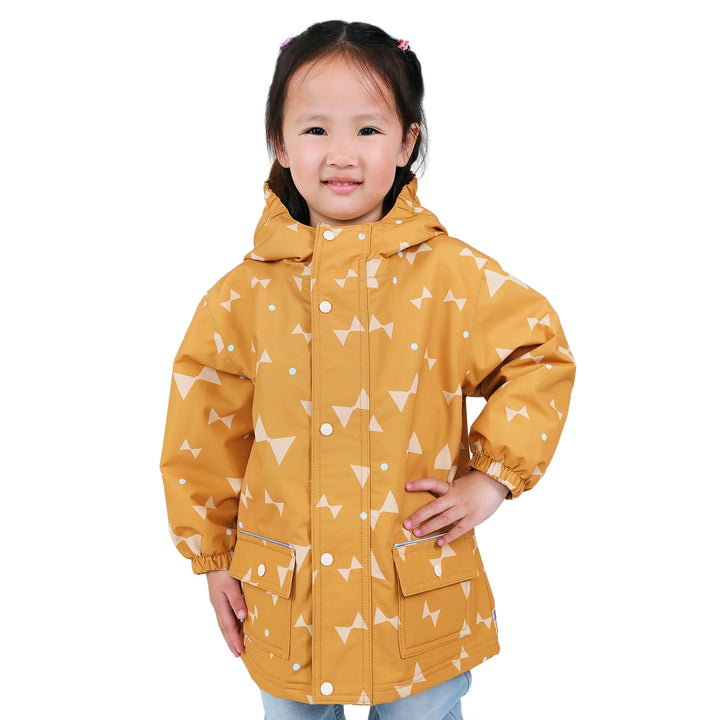 >Jan & Jul Kids Cozy-Dry Waterproof Rain Jacket - Geo Bow