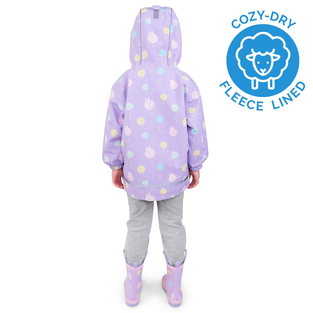 >Jan & Jul Kids Cozy-Dry Waterproof Rain Jacket - Macarons