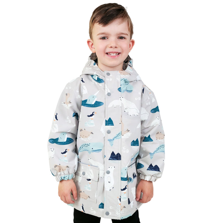 >Jan & Jul Kids Cozy-Dry Waterproof Rain Jacket - Polar Pals
