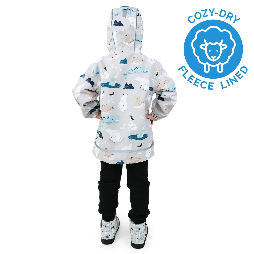 >Jan & Jul Kids Cozy-Dry Waterproof Rain Jacket - Polar Pals