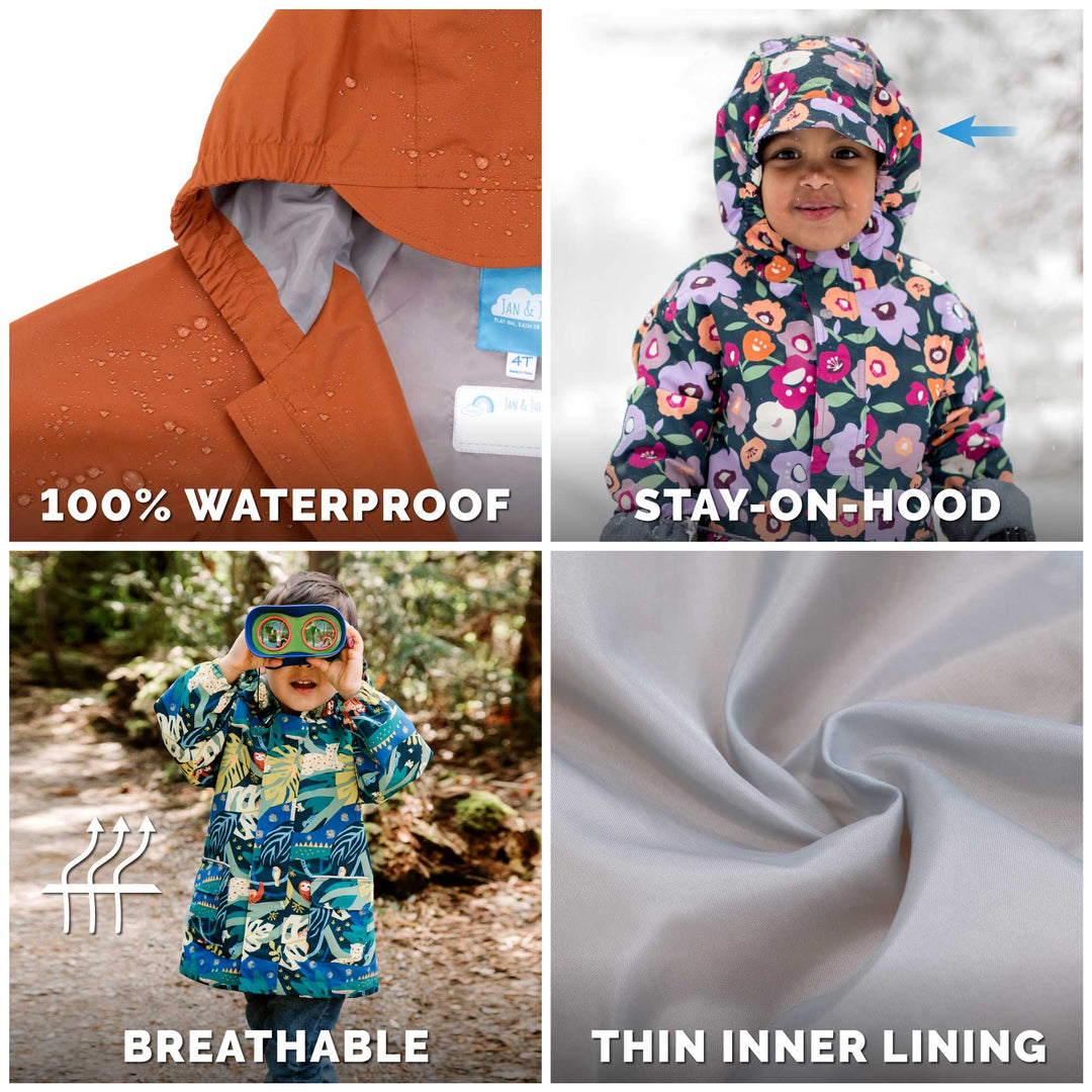 >Jan & Jul Kids Shell/Puddle-Dry Waterproof Jacket - Big Trucks