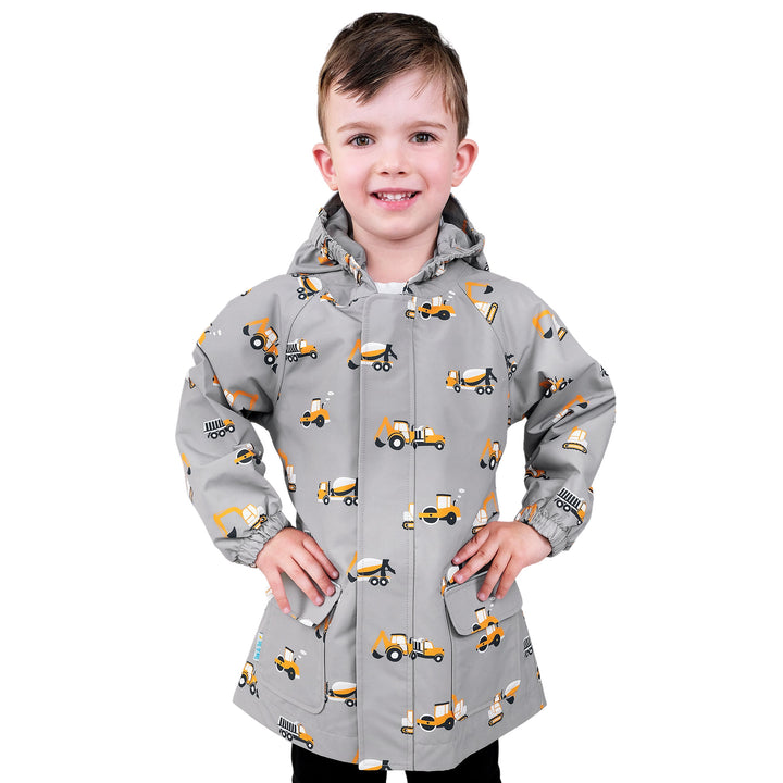 >Jan & Jul Kids Shell/Puddle-Dry Waterproof Jacket - Grey Construction