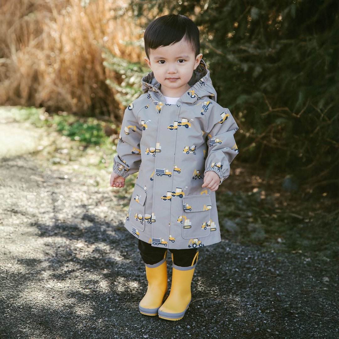 >Jan & Jul Kids Shell/Puddle-Dry Waterproof Jacket - Grey Construction
