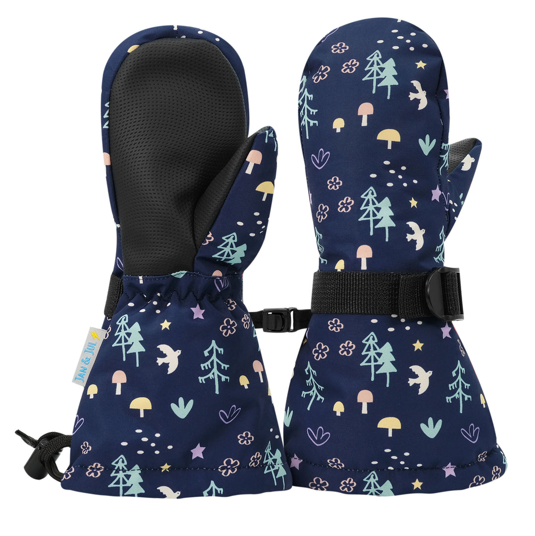 >Jan & Jul Kids Toasty-Dry Waterproof Snow Mitten - Navy Forest