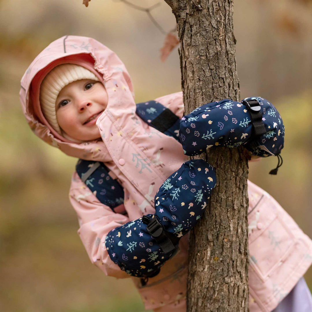 >Jan & Jul Kids Toasty-Dry Waterproof Snow Mitten - Navy Forest