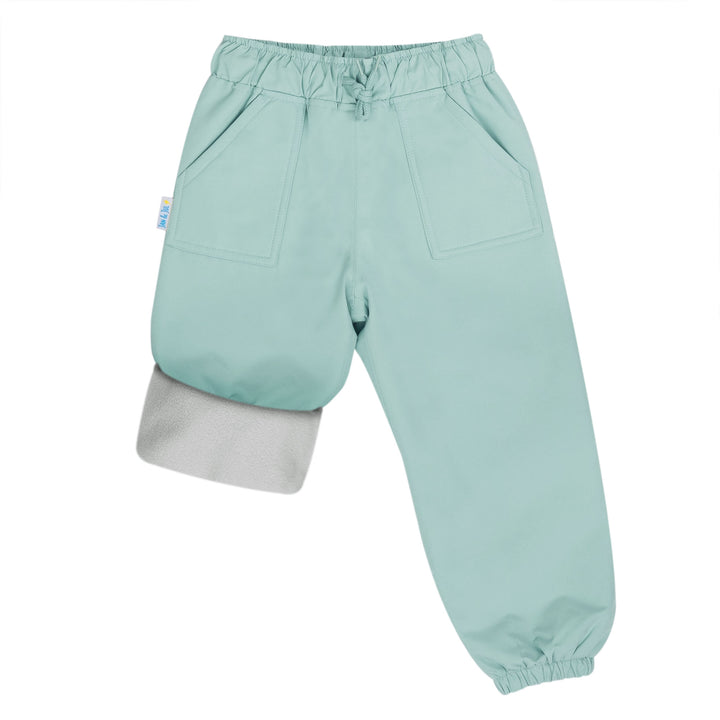 >Jan & Jul Kids Cozy-Dry Rain & Snow Pants - Dusty Mint