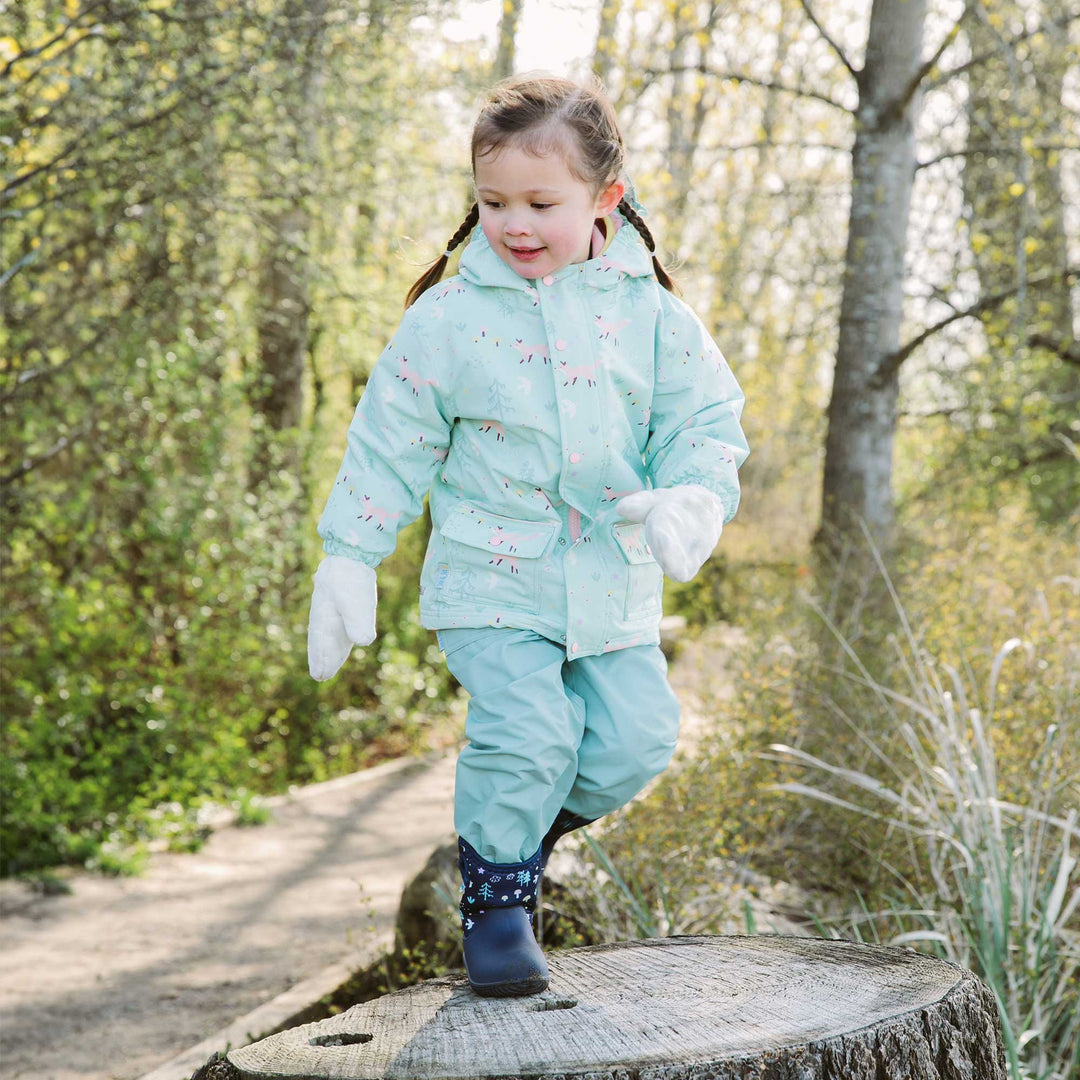 >Jan & Jul Kids Cozy-Dry Rain & Snow Pants - Dusty Mint