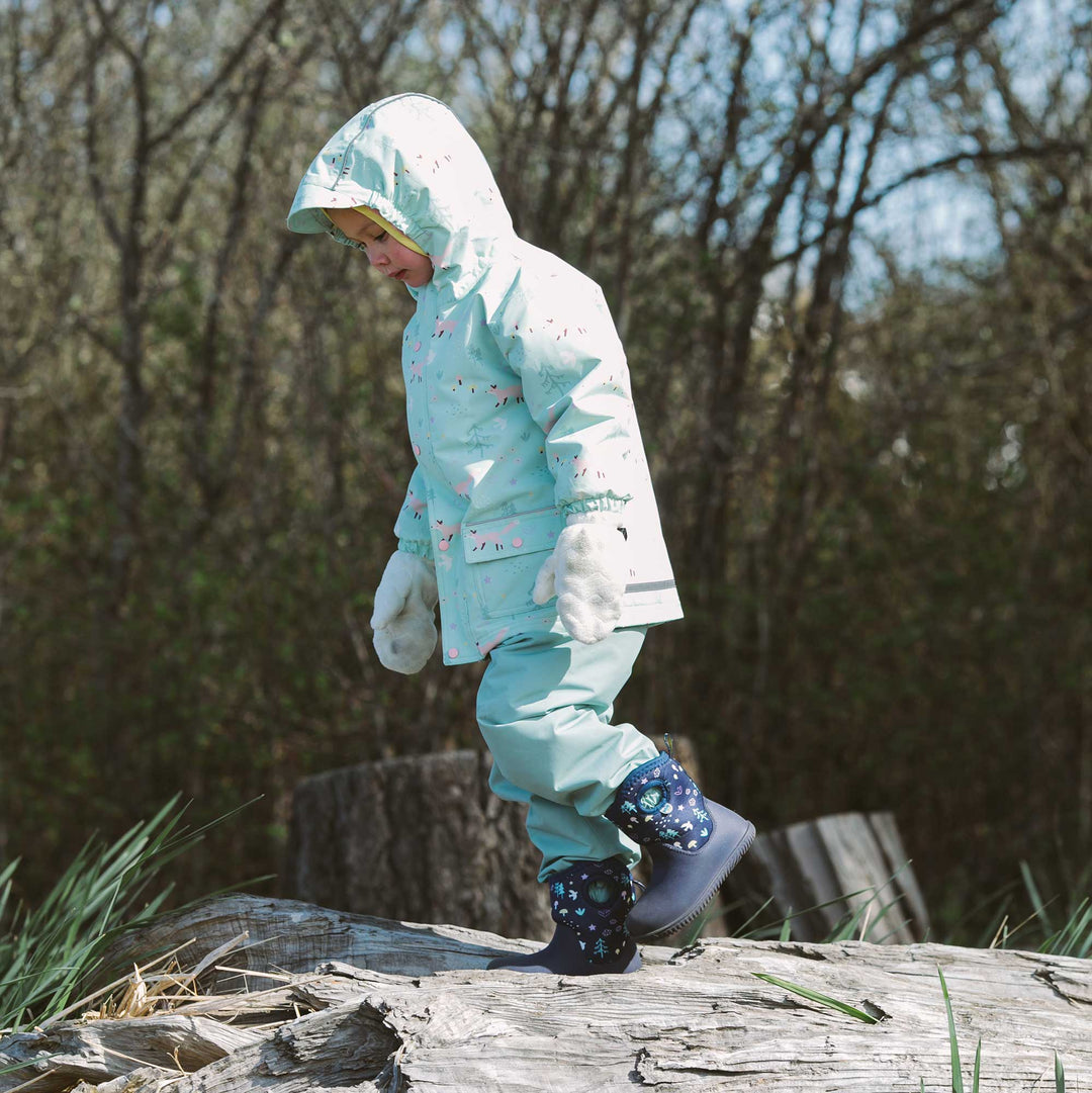 >Jan & Jul Kids Cozy-Dry Rain & Snow Pants - Dusty Mint