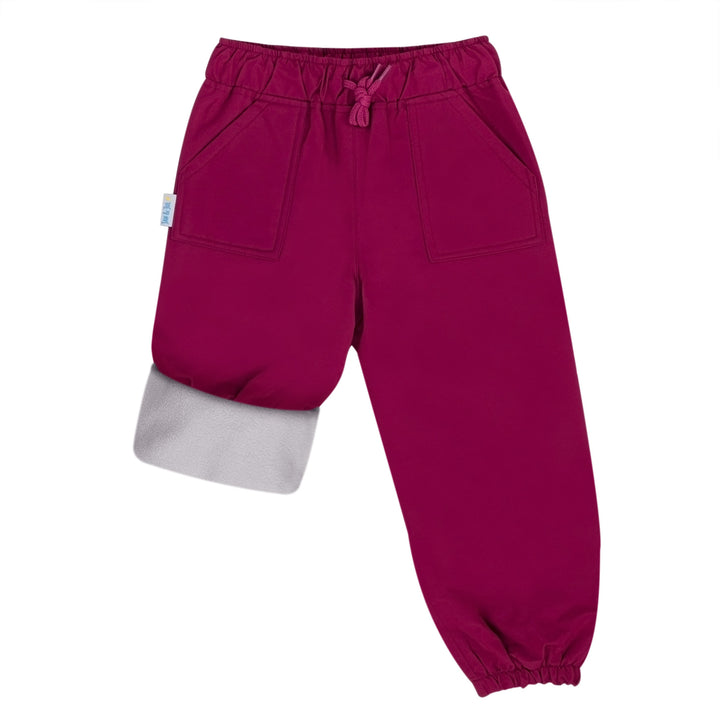 >Jan & Jul Kids Cozy-Dry Rain & Snow Pants - Wildberry