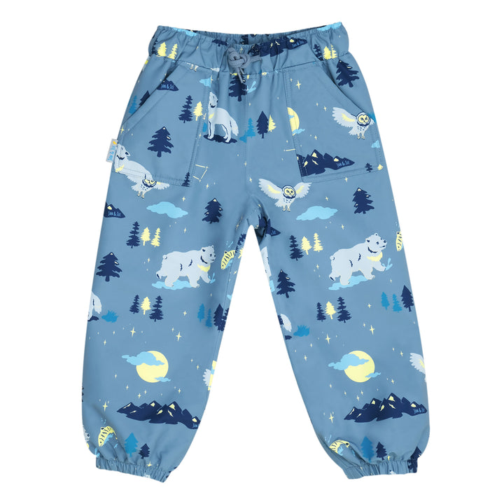 >Jan & Jul Kids Puddle-Dry Rain Pants (Single Layer) - Wolf and Bear