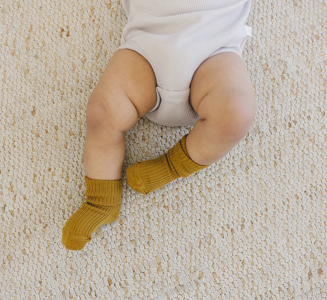 >Woolino Baby and Toddler Wool Socks - Terracotta