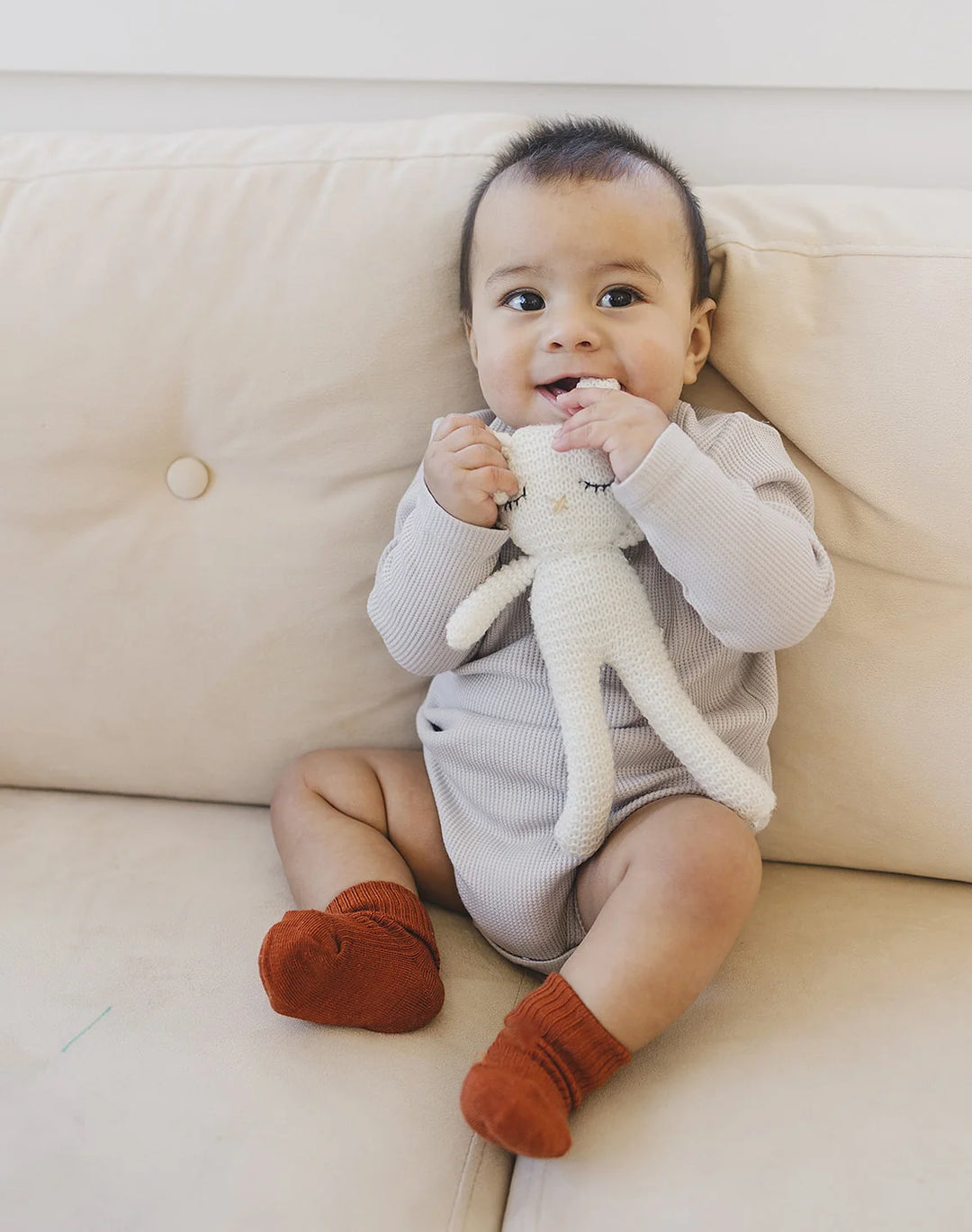 >Woolino Baby and Toddler Wool Socks - Terracotta