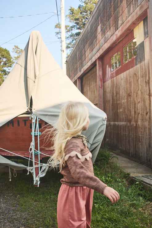 Misha & Puff Kids Scallop Yoke Sweater - 5Y