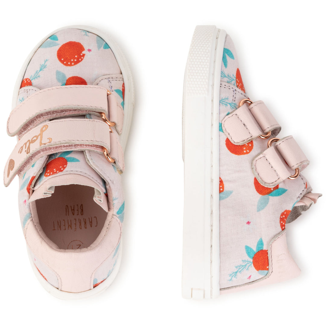 CARREMENT BEAU Kids Girl Leather Sneaker - Pomegranate