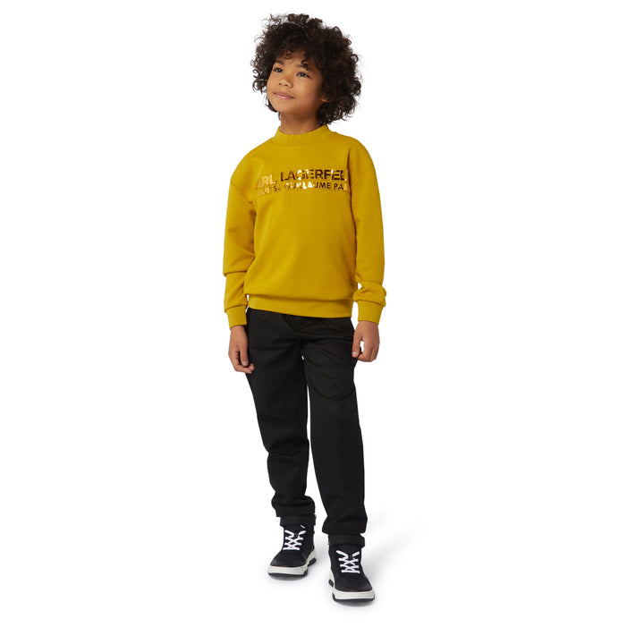 Karl Lagerfeld Kids Logo Printed Long Sleeve Sweatshirt