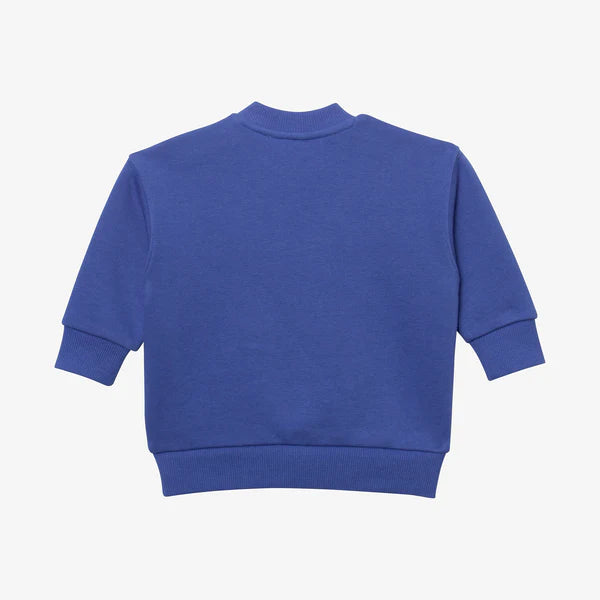 Catimini Kids Boys Embroidered Cotton Sweatshirt in Blue