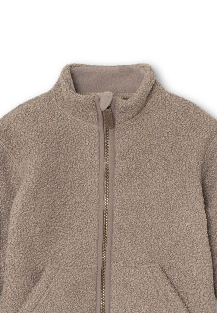 MINI A TURE Kids MATSALEH Teddyfleece Jacket - Grey Brown