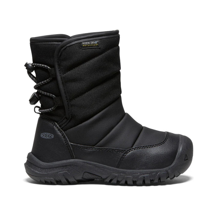 >KEEN Kids Puffrider Waterproof Winter Boot - BLACK/STEEL GREY