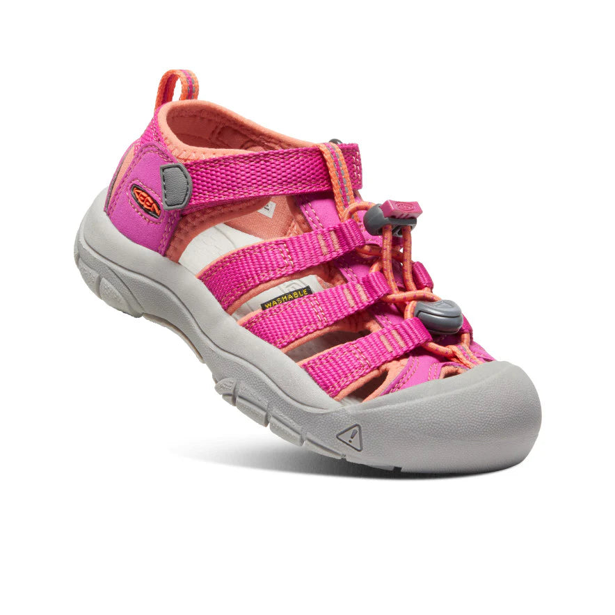 >KEEN Kids Newport H2 Quick-Dry Sandal - Verry Berry/Fusion Coral