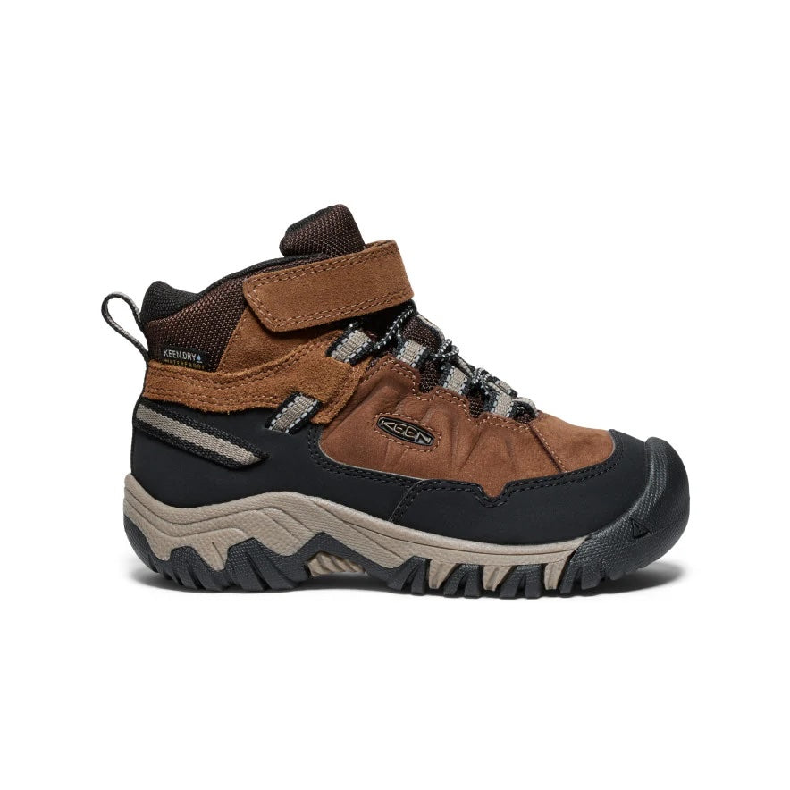 >KEEN Kids Targhee Waterproof All-Terrain Hiking Boot - BISON/BRINDLE